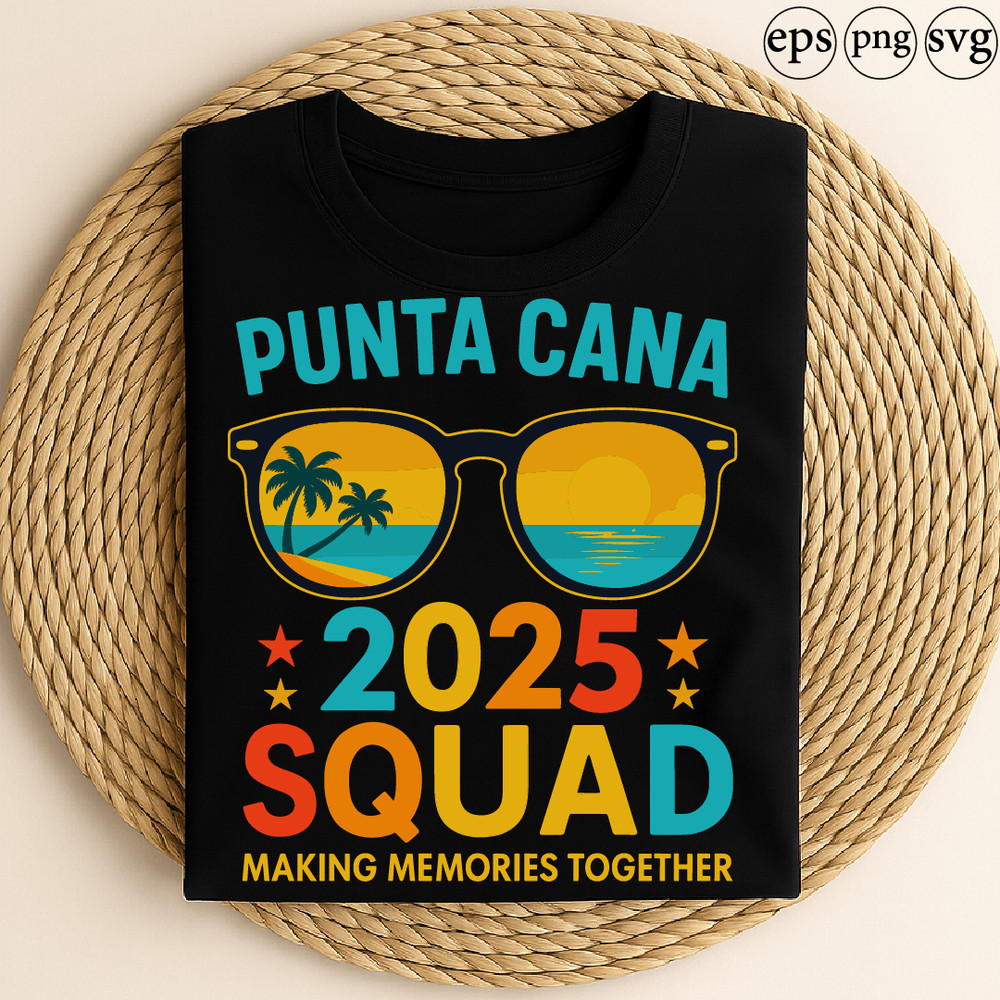 Punta Cana 2025 Squad Summer Beach Trip Making Memories Together Vacation Group Design 0