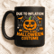 Due To Inflation This Is My Halloween Costume Funny Pumpkin Jack O Lantern Spider Web Bats Design 2