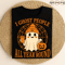 I Ghost People All Year Round Cute Halloween Ghost With Coffee And Pumpkin Funny Spooky Season Desi 0