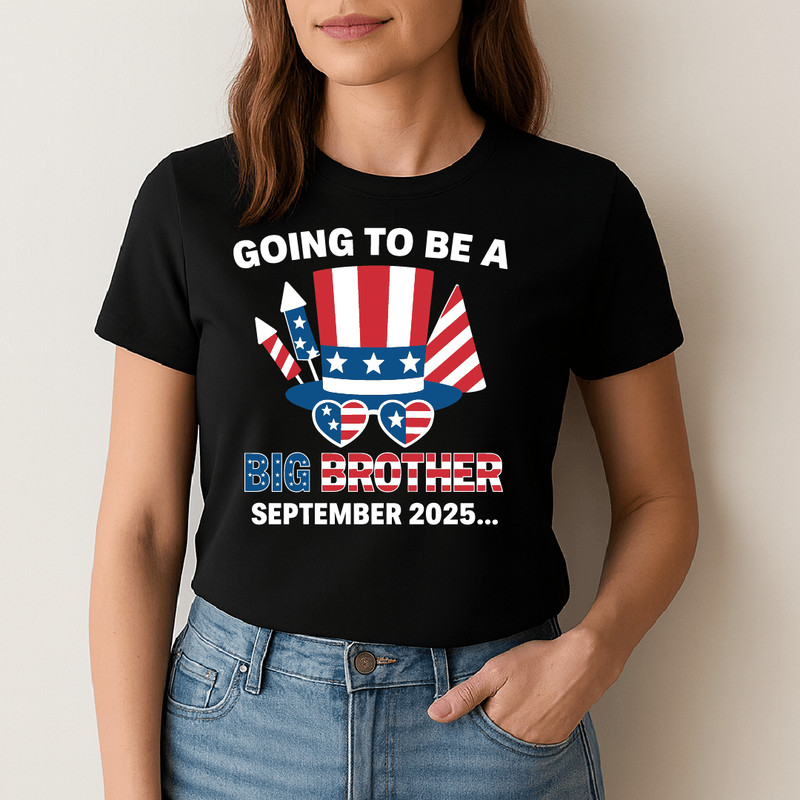 Going To Be A Big Brother September 2025 Patriotic Pregnancy Announcement With American Flag Hat An 1