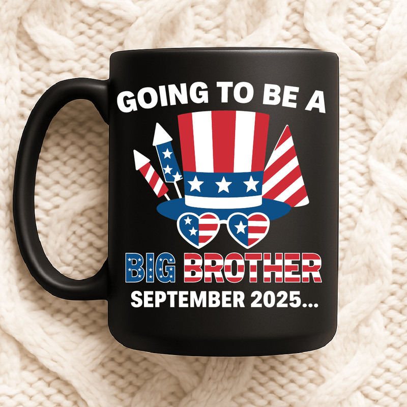 Going To Be A Big Brother September 2025 Patriotic Pregnancy Announcement With American Flag Hat An 2