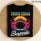 Cruise Squad Bermuda Vacation Design With Cruise Ship Sunset And Palm Trees Retro Summer Style 0