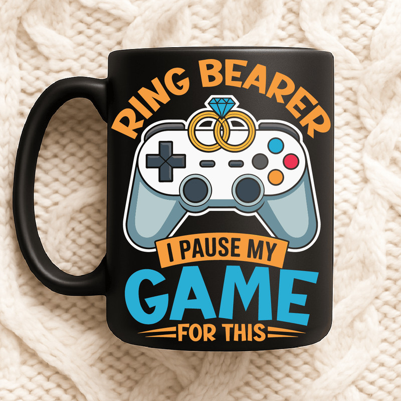 Ring Bearer I Pause My Game For This Funny Wedding Gamer Design With Controller And Rings 2