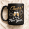 Cheers To A New Year Celebration Design With Champagne Glasses Fireworks And Festive Party Style Fo 2