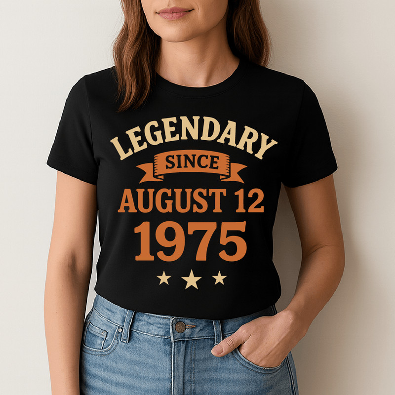 Legendary Since August 12 1975 Vintage Birthday Design For Men And Women Classic Retro Style Gift I 1