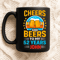 Cheers And Beers To My 52 Years Birthday Design With Beer Mugs Retro Celebration Style Funny Party  2