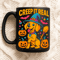 Creep It Real Funny Halloween Dog Design With Witch Hat Pumpkins Broom And Cute Spooky Style 2