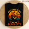 Most Likely To Pet All The Black Cats Funny Halloween Retro Sunset Design With Cool Witch Cat Bats 0