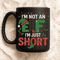 Im Not An Elf Im Just Short Funny Christmas Holiday Humor Santa Hat Lights Festive Design 2