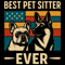 Best Pet Sitter Ever Retro Vintage Dog Lover Design With American Flag French Bulldog And German Sh 4