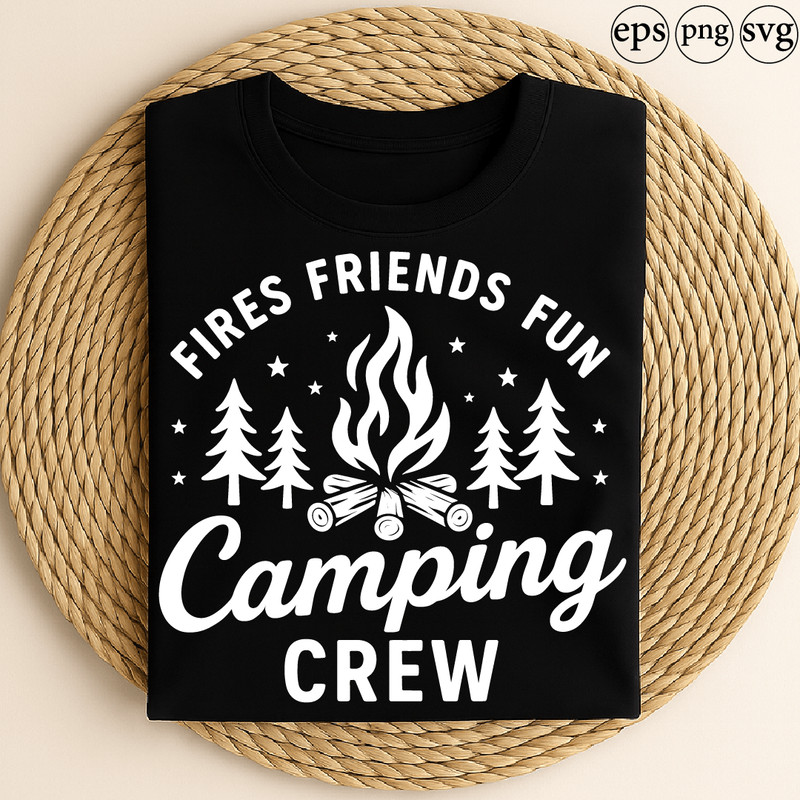 Fires Friends Fun Camping Crew Outdoor Adventure Bonfire Forest Night Hiking Nature Lover Group Tri 0