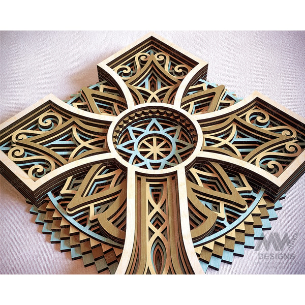 Multi-Layered Christian Cross Files - Digital Designs for La | Inspire ...