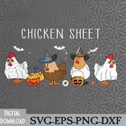 chicken sheet halloween ghost chickens farm animal lover svg, eps, png, dxf, digital download
