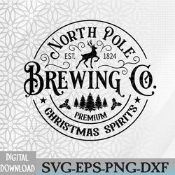 north pole brewing co png, christmas spirits png, christmas png, christmas graphic png, premium svg, eps, png, dxf