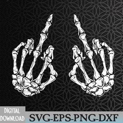 rocker skeleton hand rock on costume funny halloween svg, eps, png, dxf, digital download