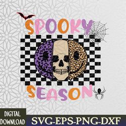 groovy spooky season halloween ghost boo smile face pumpkin svg, eps, png, dxf, digital download