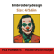 Joker Embroidery Design 0