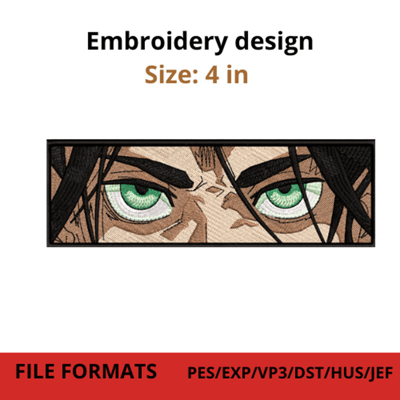 Eren Eyes Embroidery Design 0