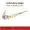 Swoosh Flowers Embroidery Design 0