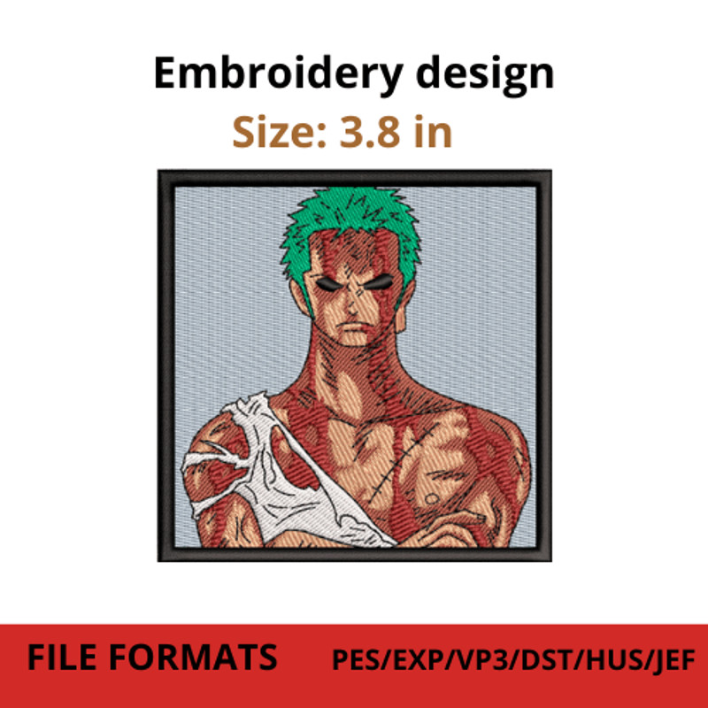 Zoro Embroidery Design 0