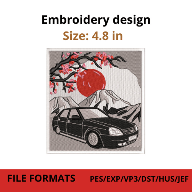 Lada And Sakura Embroidery Design 0