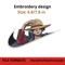 Swoosh Luffy Embroidery Design 0