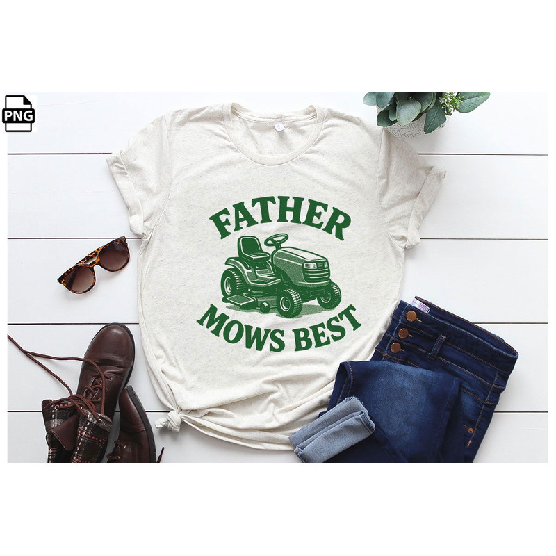 Father Mows Best PNG Tshirt Design 1