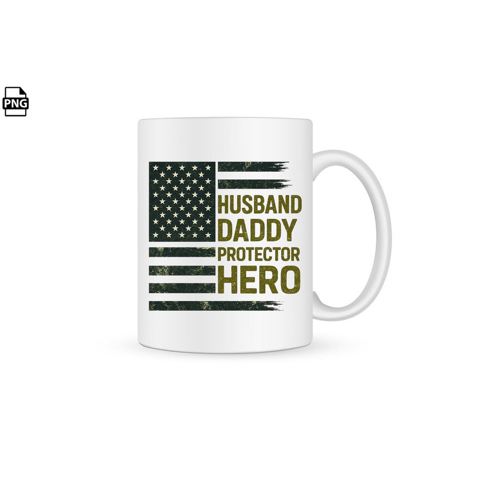 Fathers Day Camo American Flag PNG Tshirt Design 2