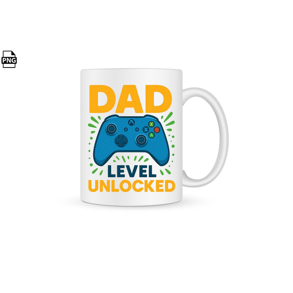 Fathers Day Dad Level Unlocked PNG Tshirt Design 2