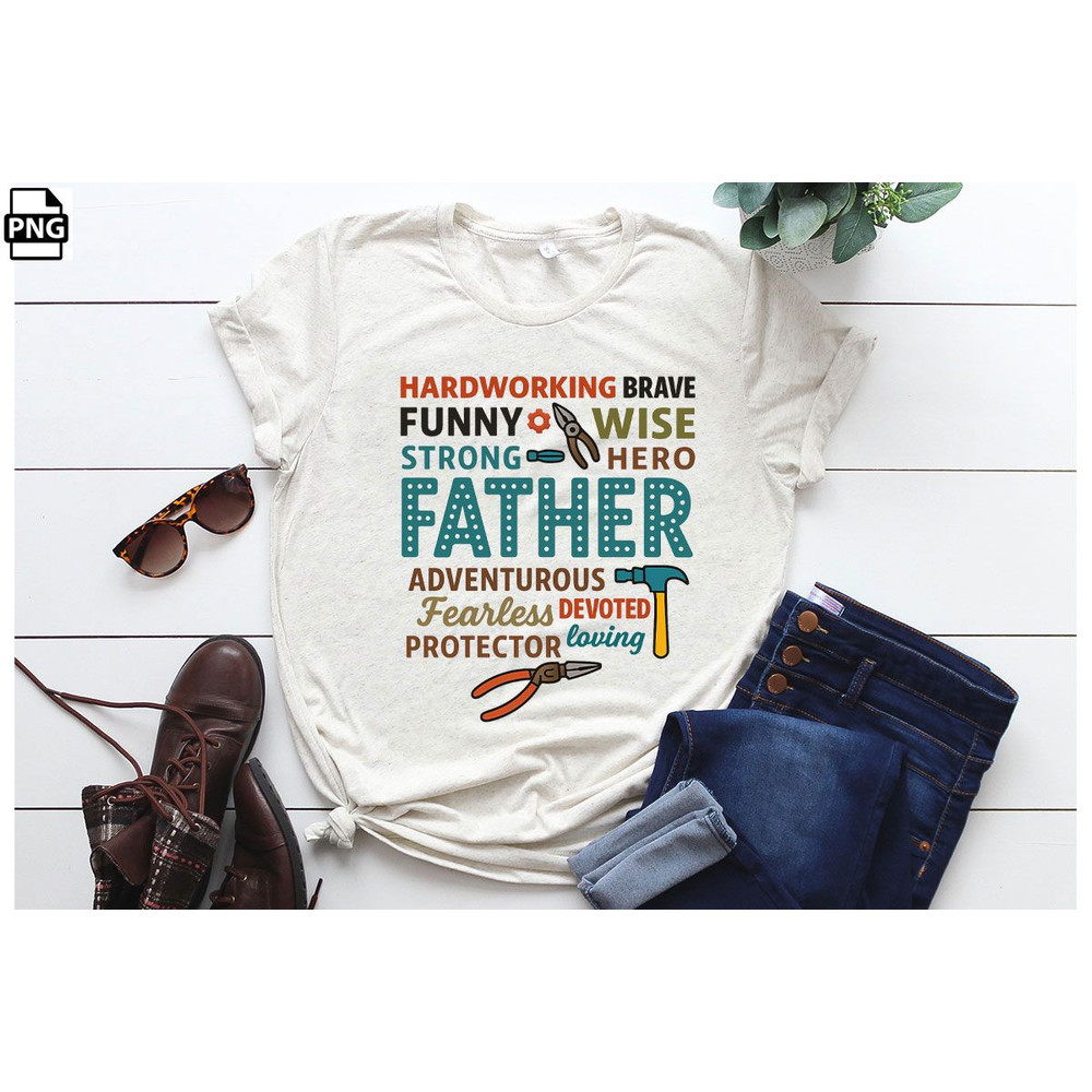 Fathers Day PNG Sublimation Tshirt Design 1