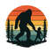 Retro Vintage Bigfoot Dad PNG Sublimation Design 0