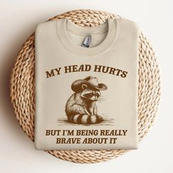 funny raccoon sweatshirt