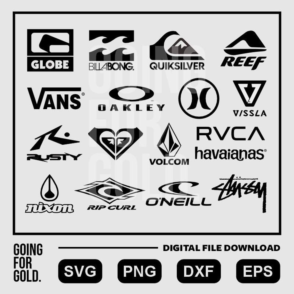Surf Brand Logo SVG Bundle 0
