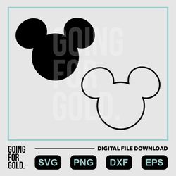 blank mickey head svg cricut