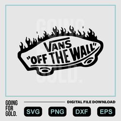 vans off the wall flame svg cricut