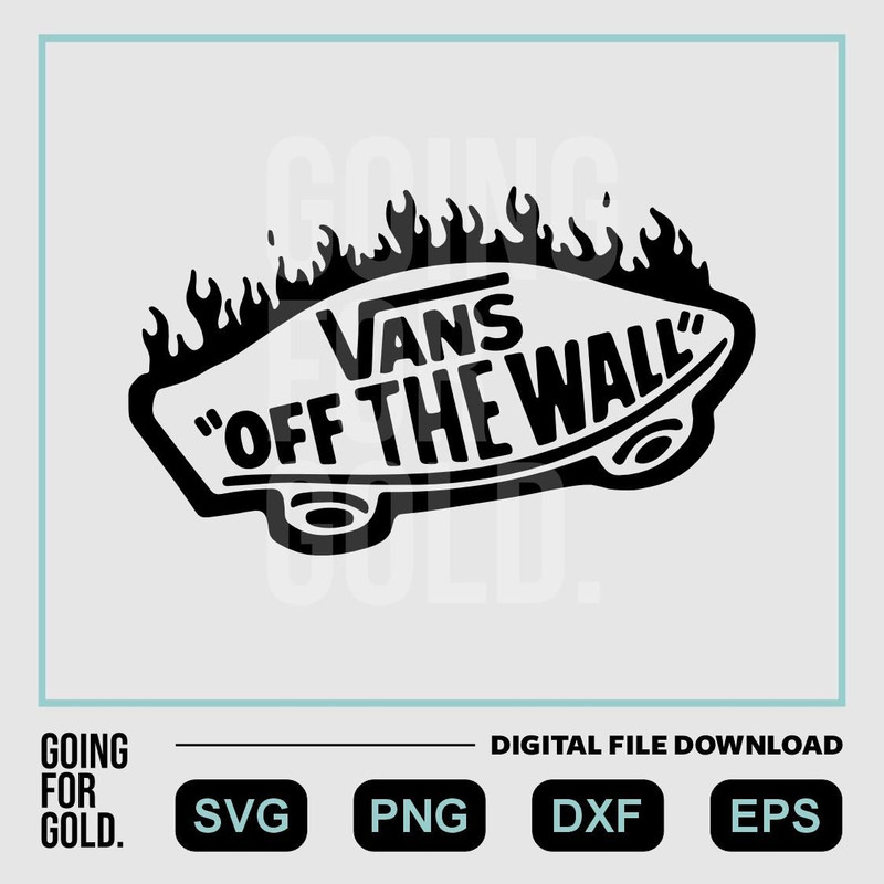 Vans Off The Wall Flame SVG Cricut 0