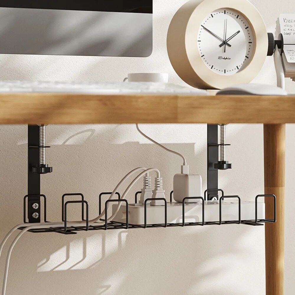 Under desk wire organizer for home office