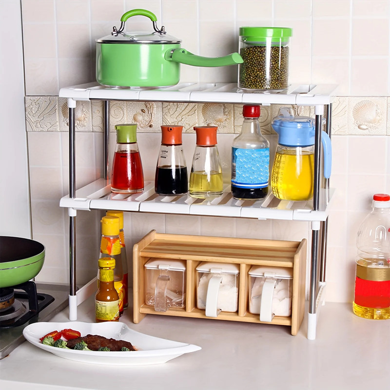 2layer kitchen storage rack for sinks