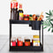 Spacesaving kitchen organizer with drain rack