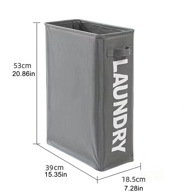 Portable laundry basket with handles for easy carrying