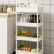 Mobile multilayer storage rack for kitchen use