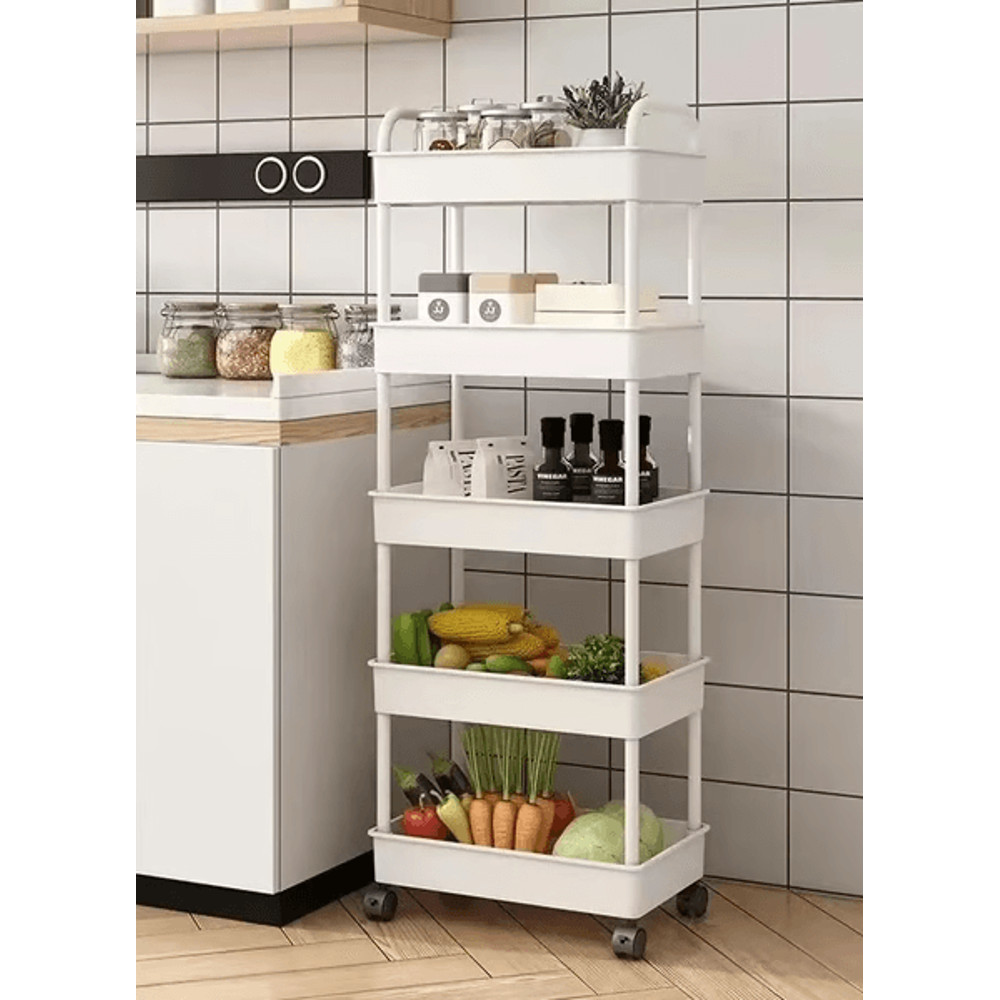 Trolley rack for bedroom storage and organization