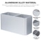 Double Storage Pen Holder, Aluminum Desktop Organizer, Lightweight Pencil Case for Home, Office Supplies
