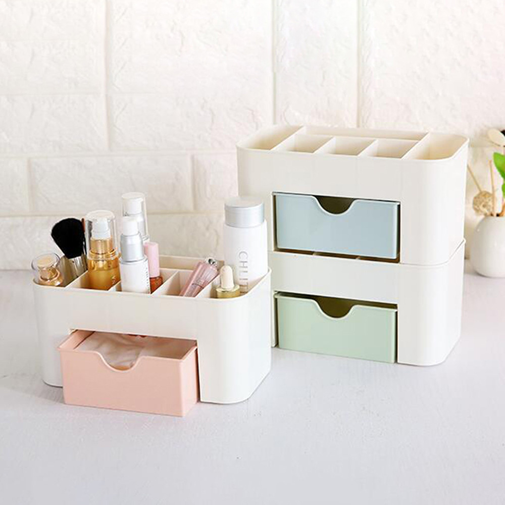 Multifunctional Nail Storage Box Container, Cotton Swab & Jewelry Organizer, Cosmetic Storage, Desktop Cleaning Tools