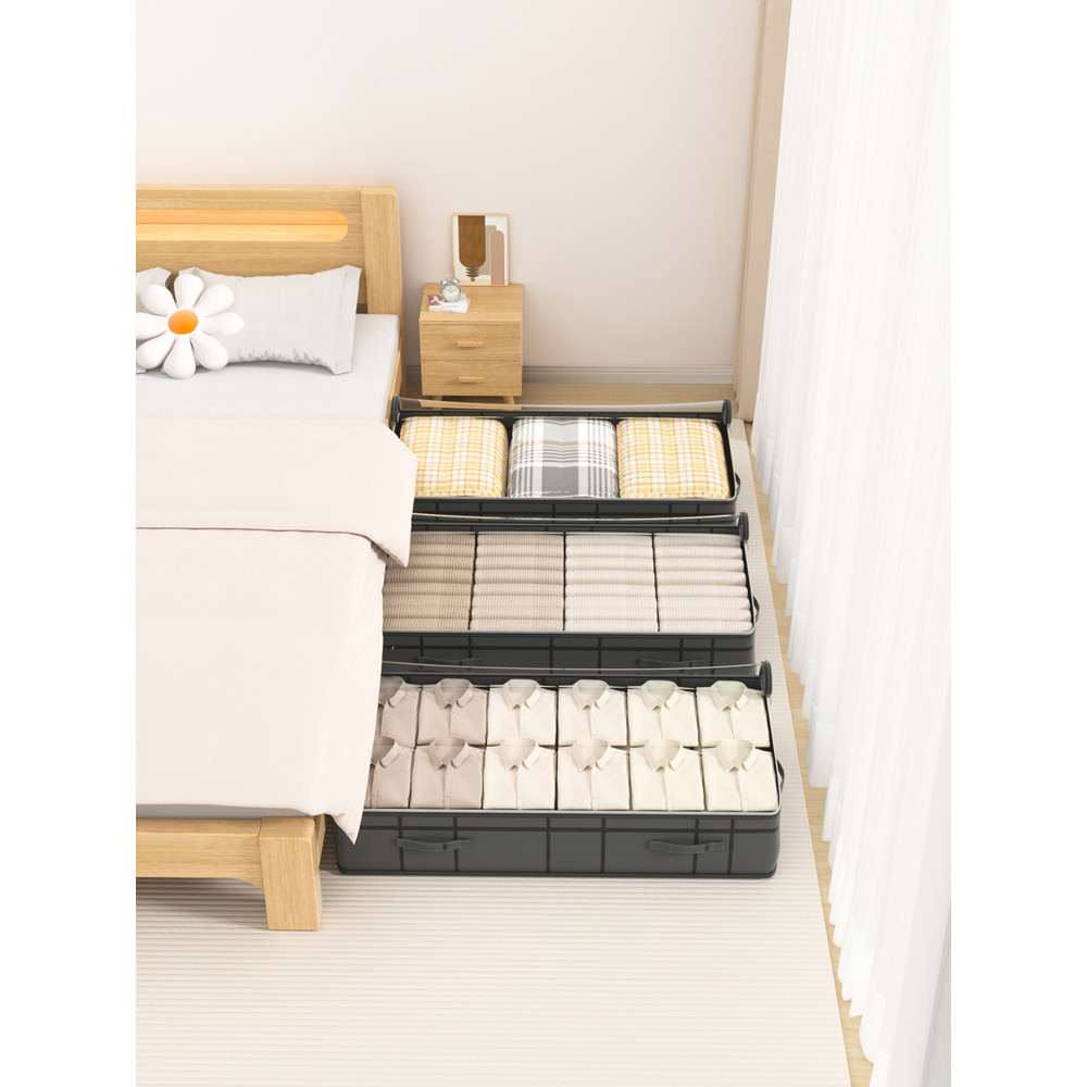 1PC Large Clothes Storage Bag Under Bed, Foldable Quilt & Clothes Organizer for Bedroom, Dormitory, Wardrobe