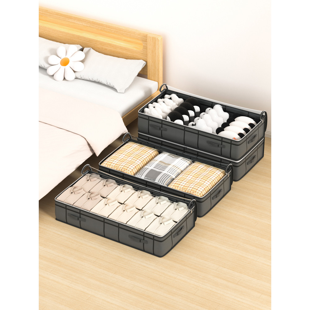 1PC Large Clothes Storage Bag Under Bed, Foldable Quilt & Clothes Organizer for Bedroom, Dormitory, Wardrobe