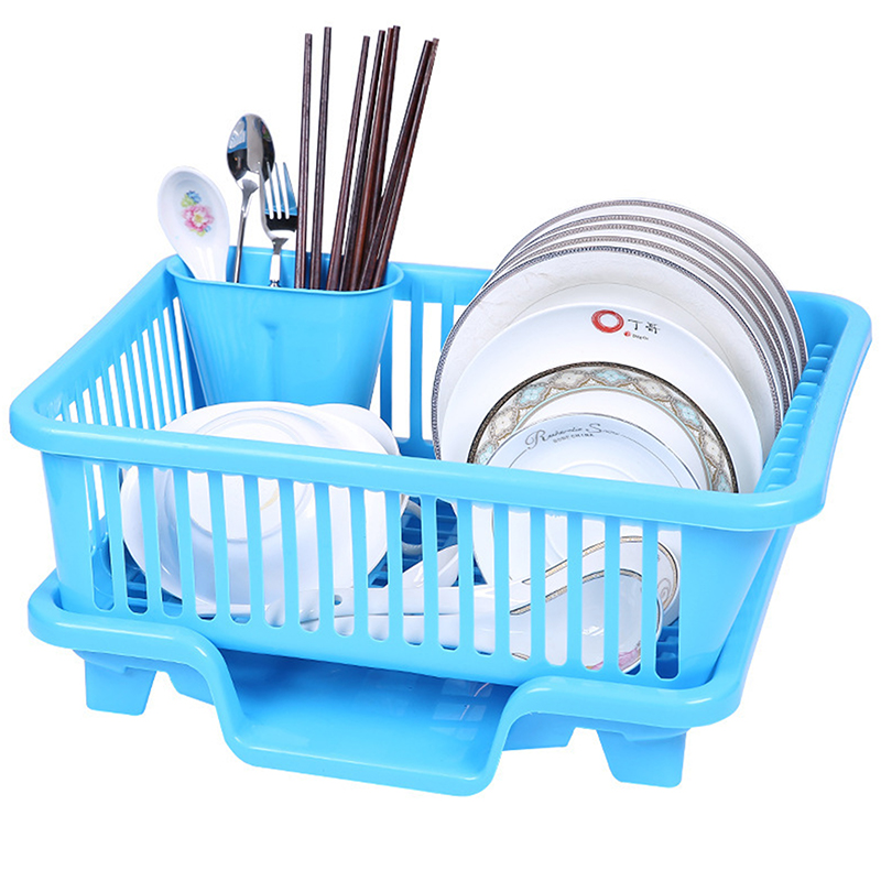 Premium Kitchen Drainage Rack with Drainer Board, Countertop Utensil & Dish Drying Rack for Plates, Bowls, Chopsticks