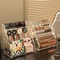Stepped Acrylic Cosmetics Storage Box Organizer, Large Clear Makeup Layers Tray for Lipstick, Eyeshadow & Dressing Table