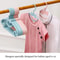 10pcs Baby Hanger Set, Cute Kids Clothes Hanger Rack Display with Non-Slip Clips