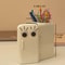 1PC Cute Cartoon Refrigerator Shaped Pen Holder, Fun Desktop Storage with Playful Eyes Smiling Face